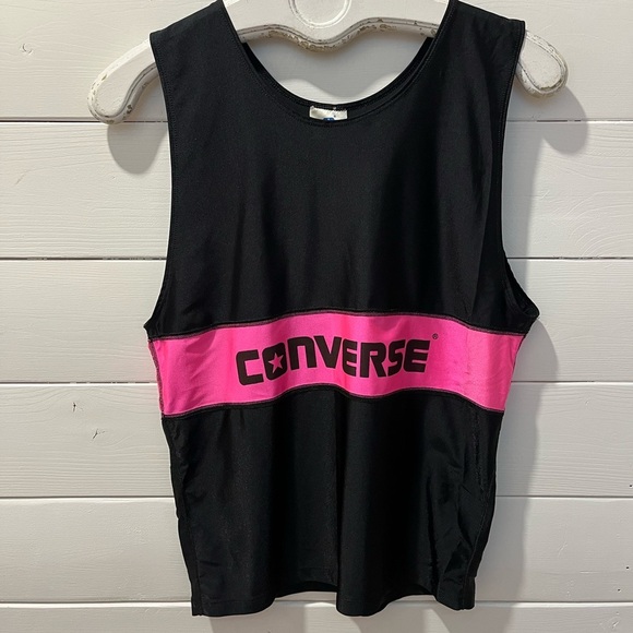 Vintage CONVERSE Tank Top – Black & Pink – Unisex – Estimated Size M - Picture 1 of 7